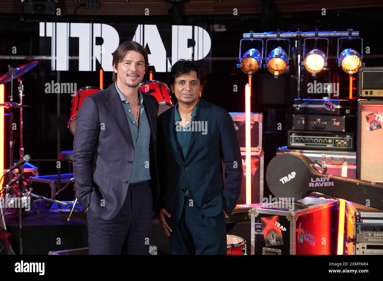 O2 Production Actor Actor Josh Hartnett (left) and Director M Night Shyamalan at a ...
