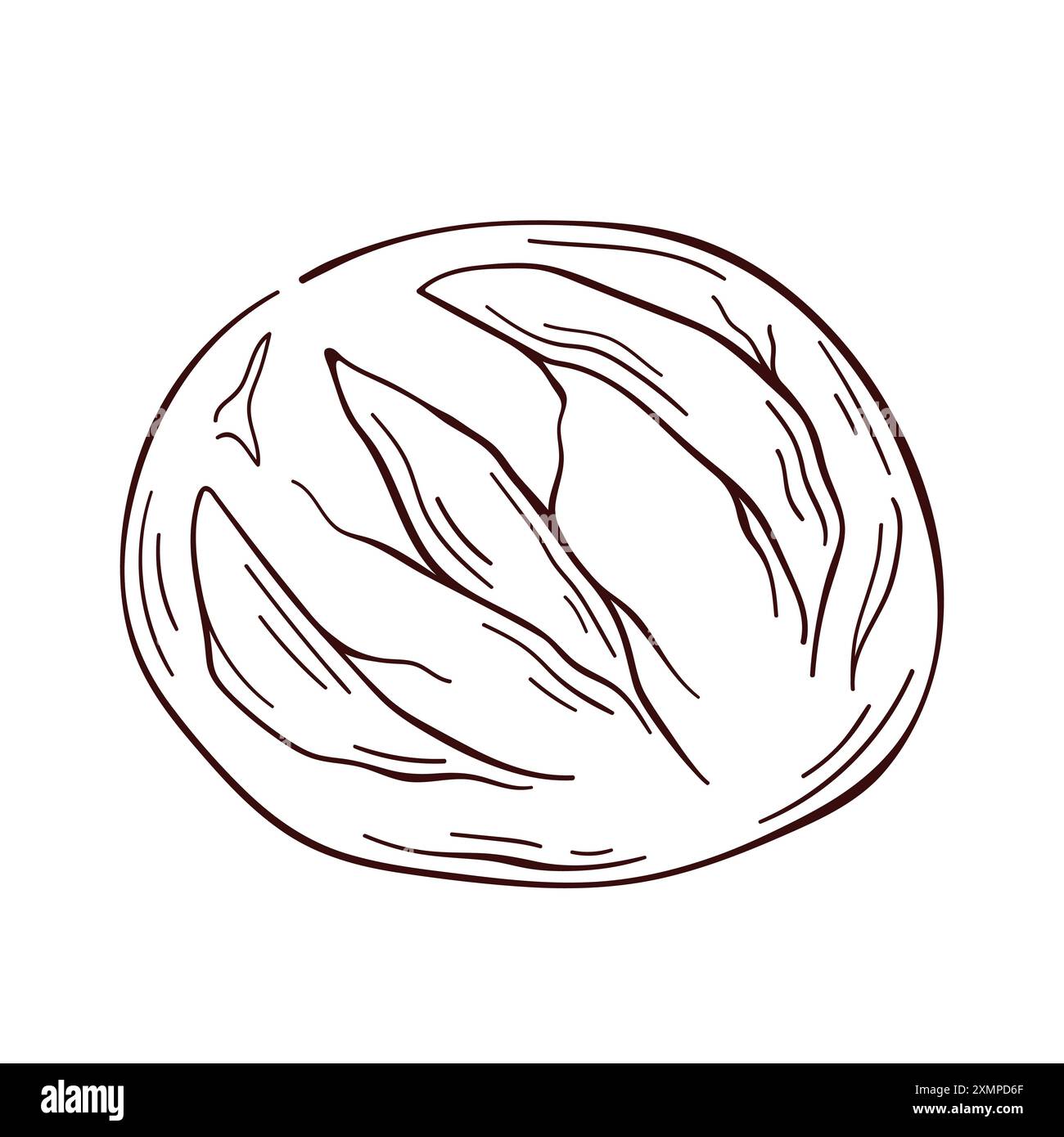 Bread logo in line art style. Design for bakery. Vector illustration isolated on a white background. Stock Vector