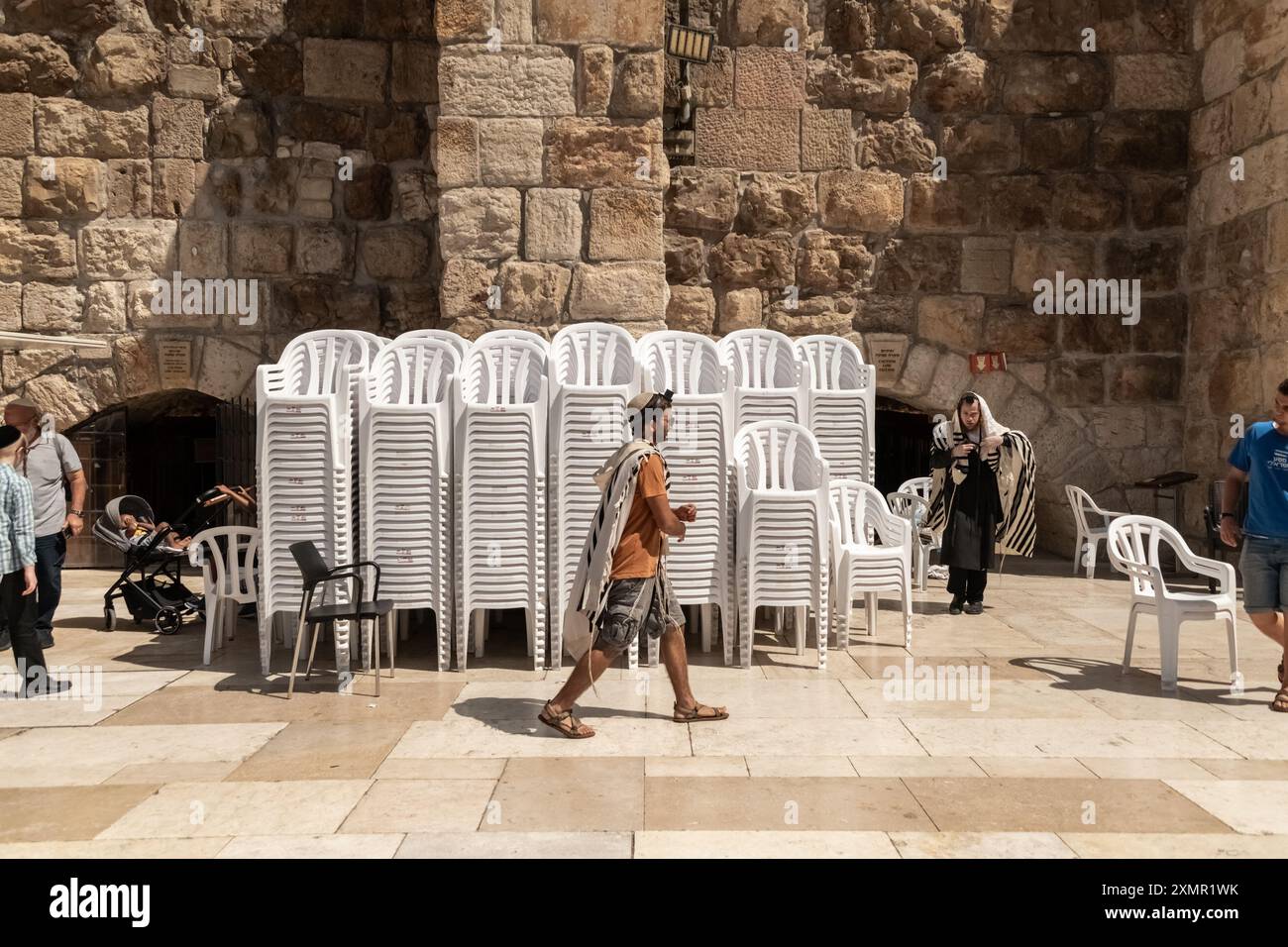 male-jewish-worshippers-seen-at-the-western-wall-men-side-the-western