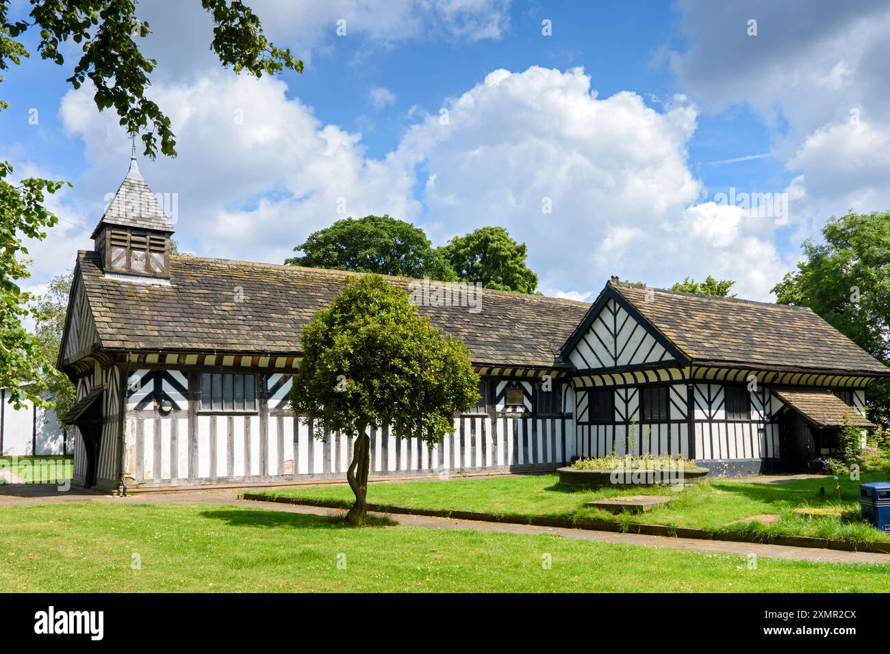 The Church of St Lawrence, Denton, Tameside, Greater Manchester, England, UK  Believed to date from 1531/32.  Grade II* listed, Stock Photo