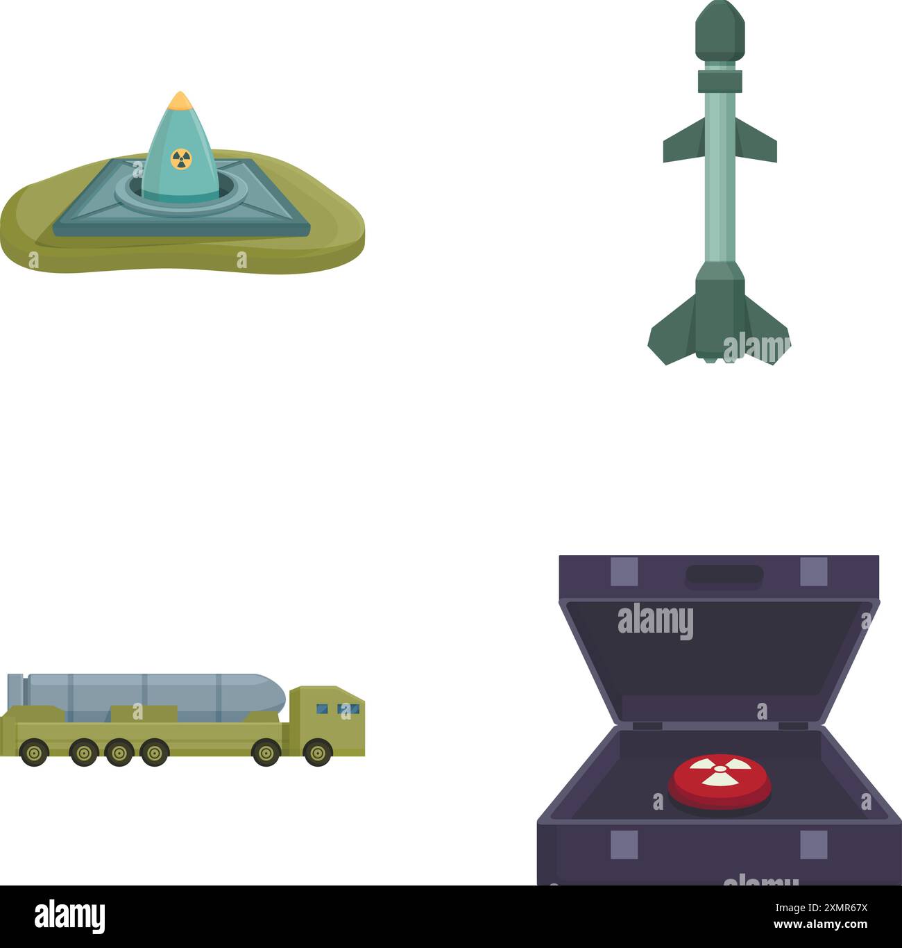 Collection of icons featuring a ufo, rocket, tanker truck, and button ...
