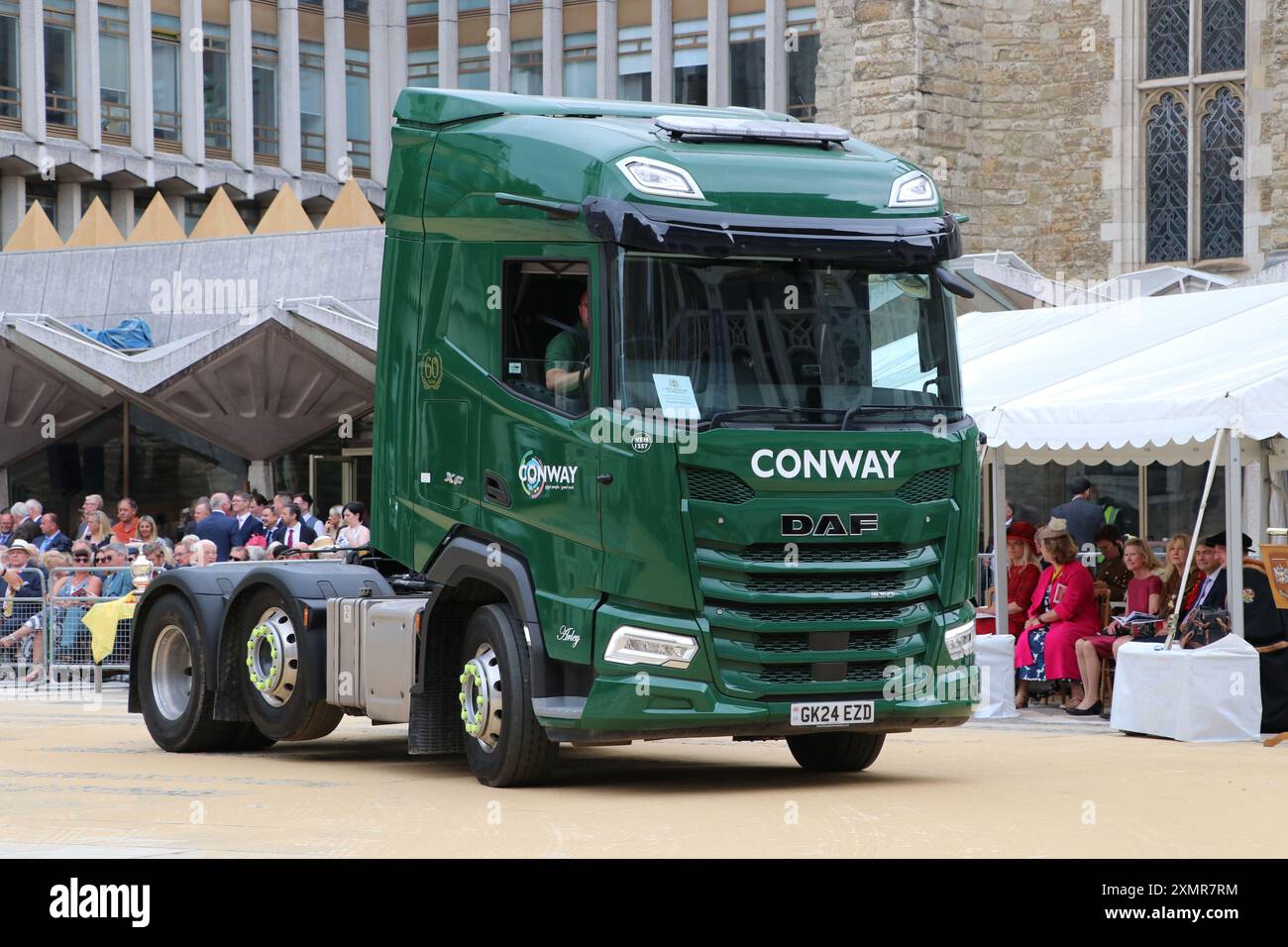 CONWAY DAF XF TRUCK TRACTOR UNIT AT THE CART MARKING CEREMONY OF THE WORSHIPFUL COMPANY OF CARMEN Stock Photo