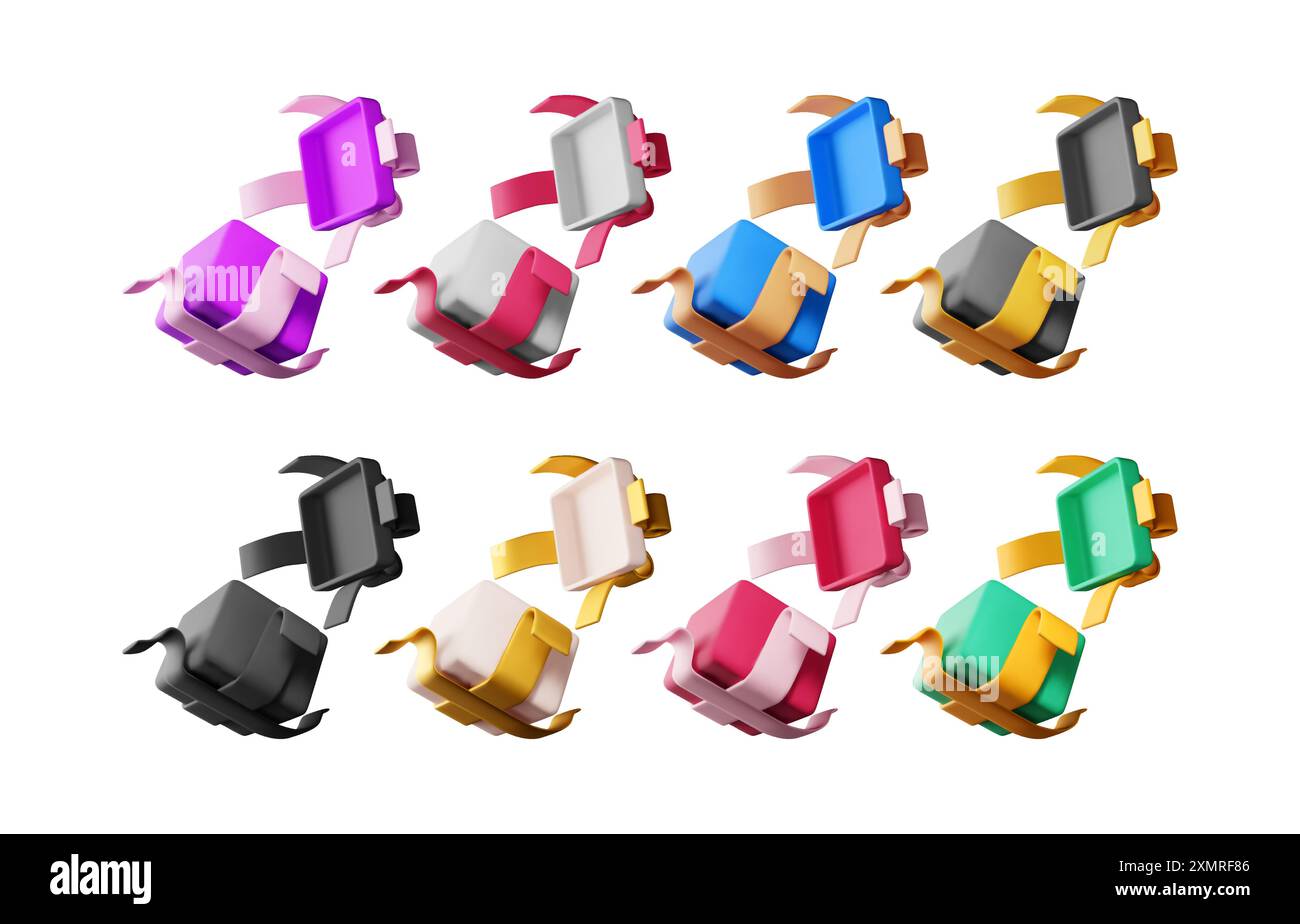 3D open gift box set Stock Vector Image & Art - Alamy