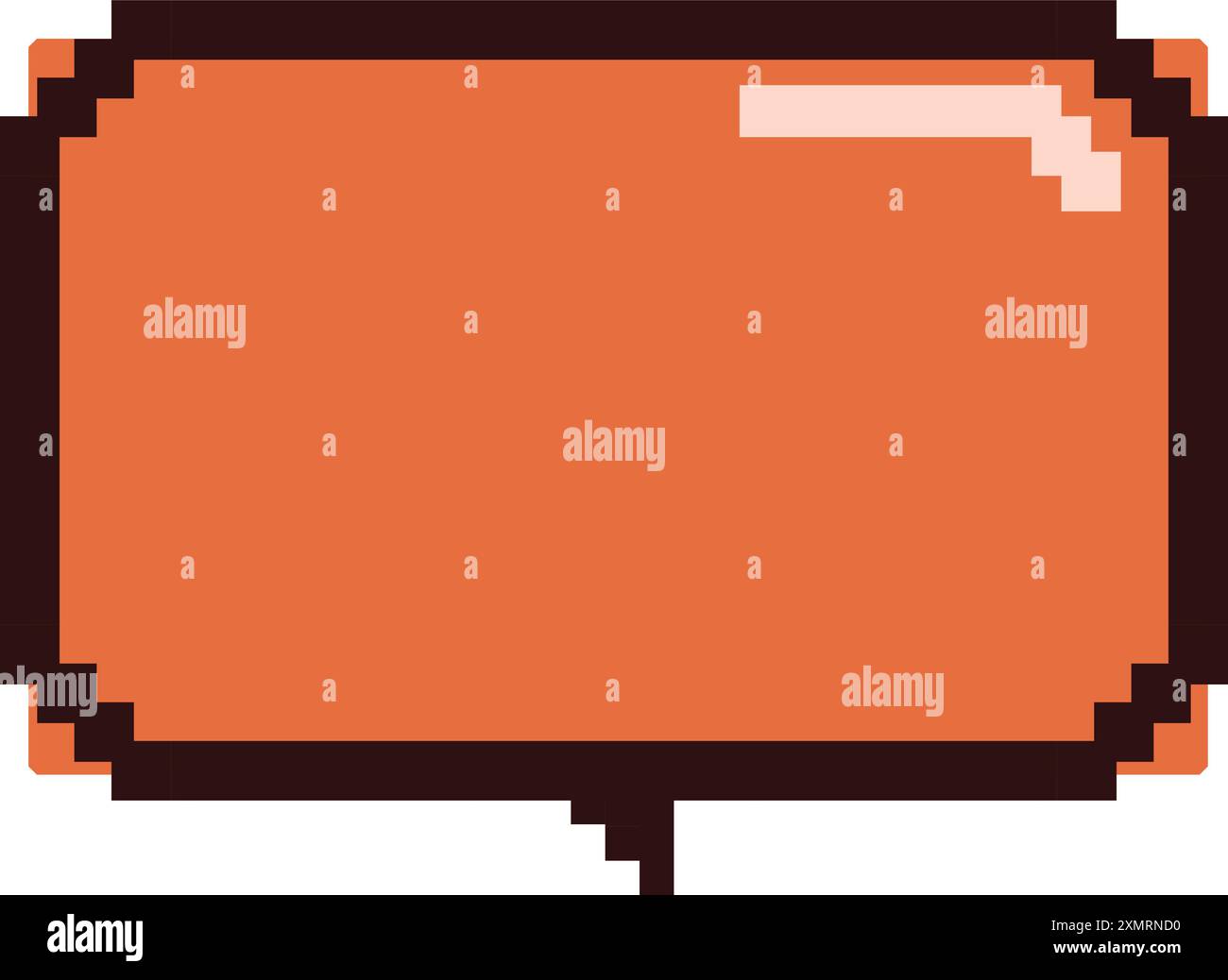 Pixel art speech bubble is offering space for your message Stock Vector