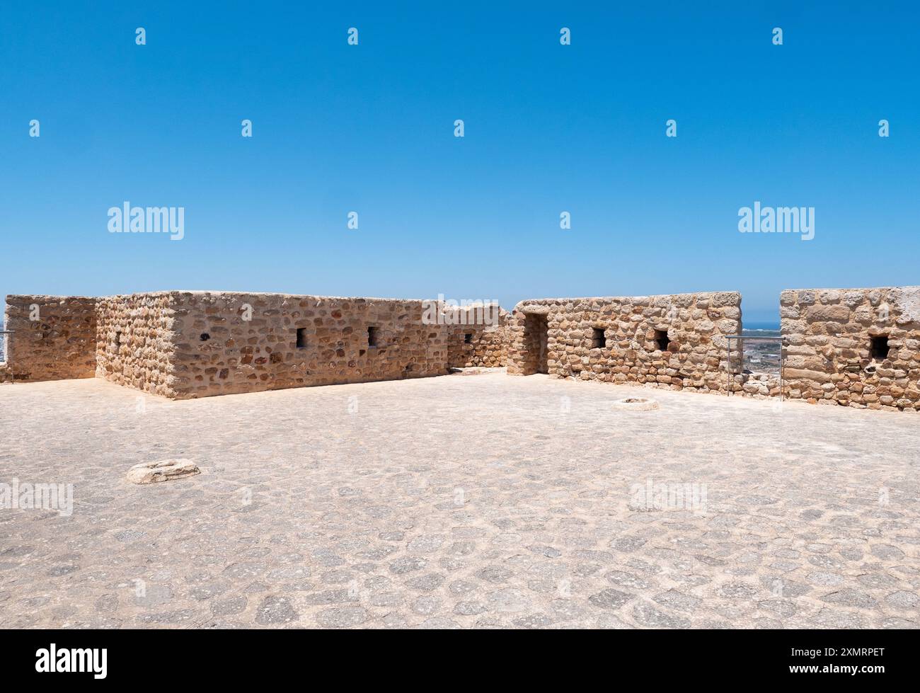 Architectural landmark. Old wall of the fortification in the ...