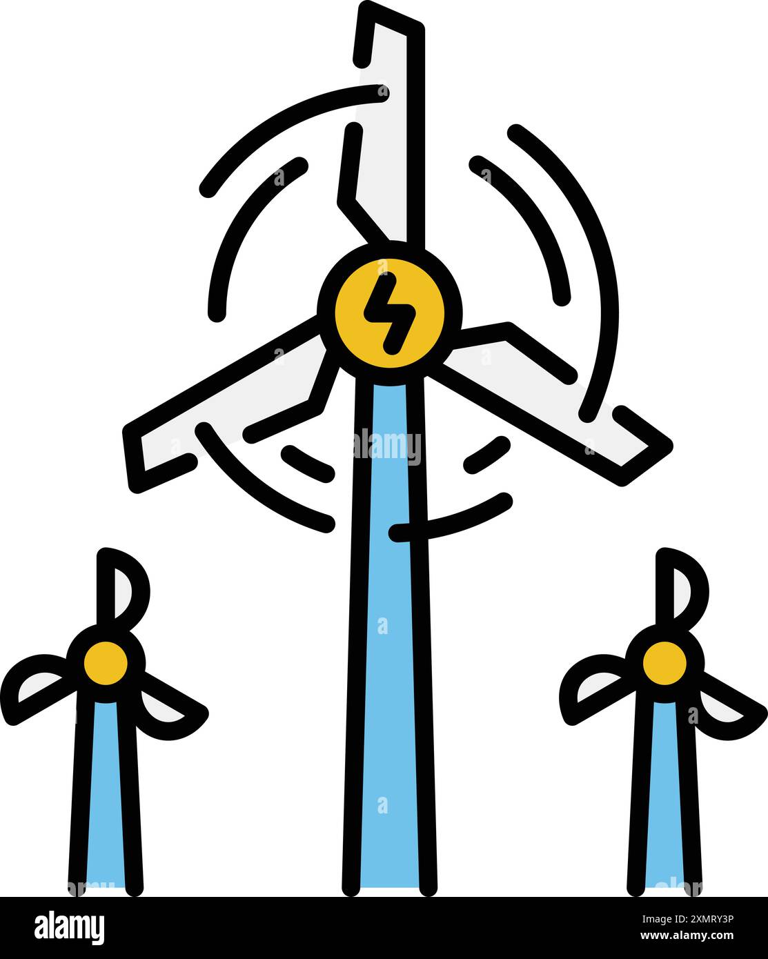 Wind Turbines Stock Vector