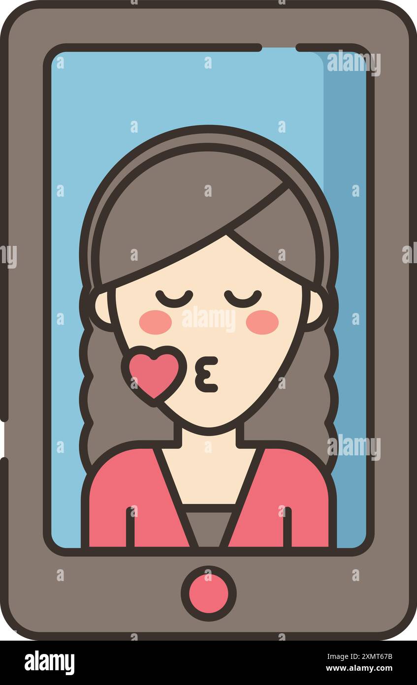 Digital Flirting Stock Vector
