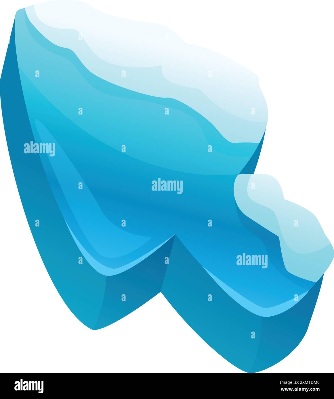 Blue ice cursor pointing up and to the right Stock Vector Image & Art ...