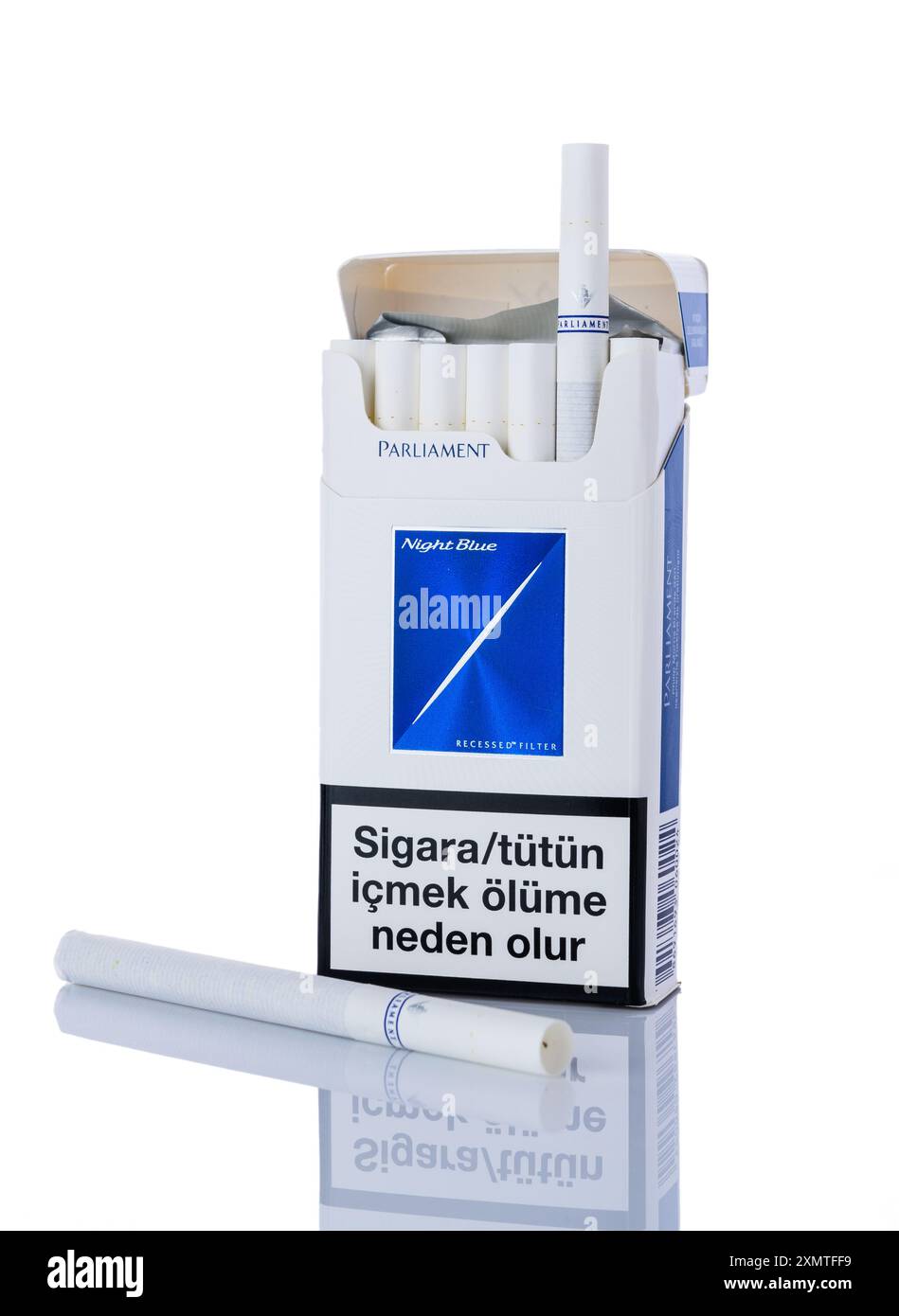 how many cigarettes can i take to cyprus Gaziveren, Cyprus -07.23.2024 Pack of cigarettes of Parliament firm on a  white background Stock Photo