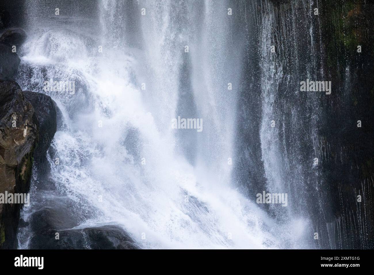 Great waterfall at Seerenbach falls at the Walensee, Switzerland Stock Photo