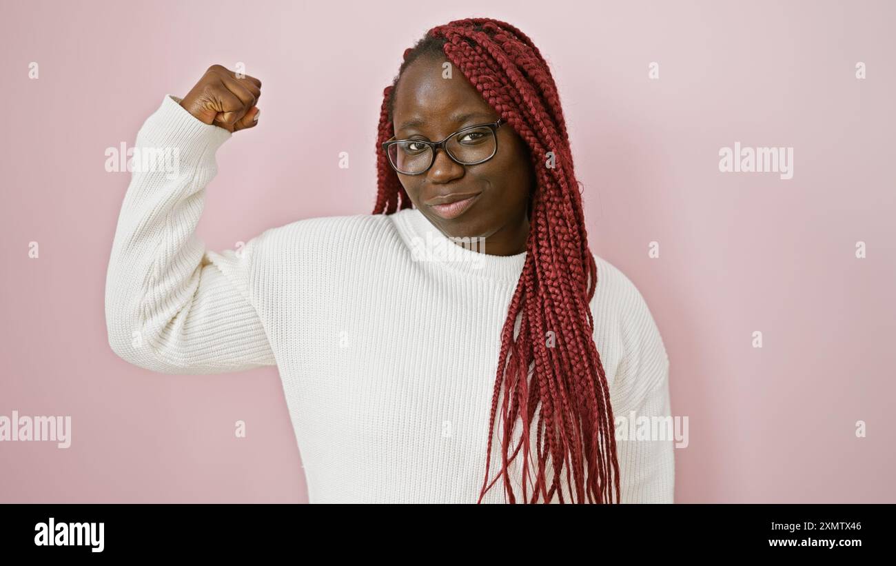 Young energetic black woman braids hi-res stock photography and images ...