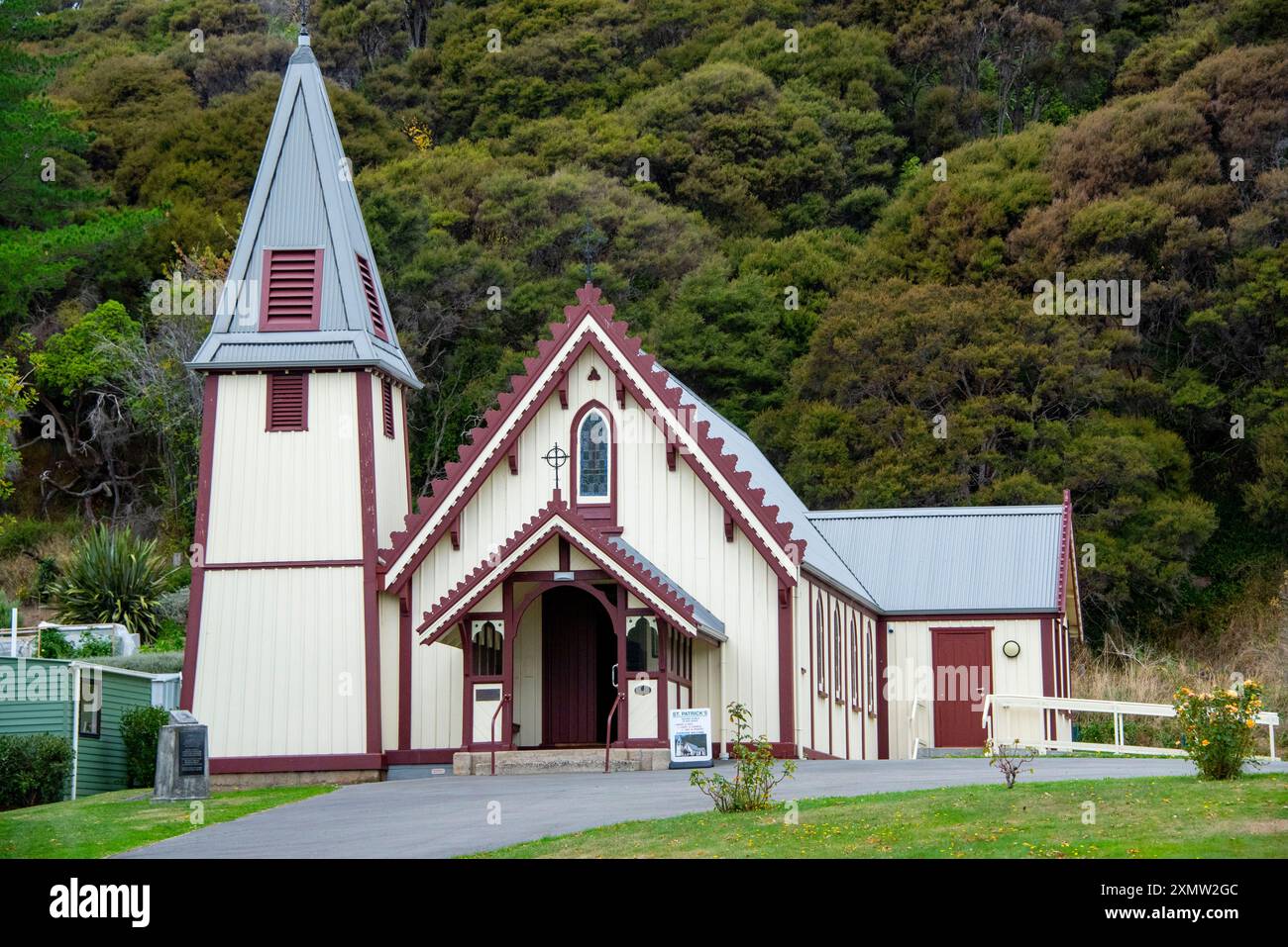 St Patrick's Catholic Church - Akaroa - New Zealand Stock Photo - Alamy