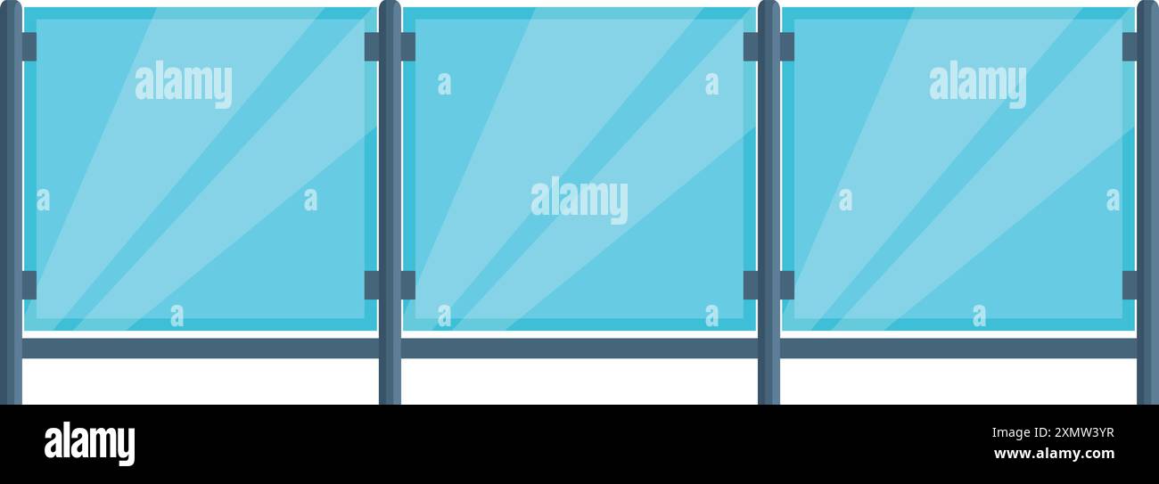 Modern glass balcony railing is protecting from falling off the edge ...