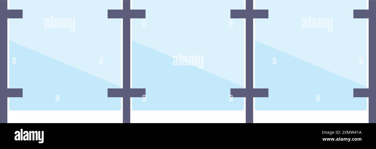 Glass panel fence ensuring safety and protection against falls ...
