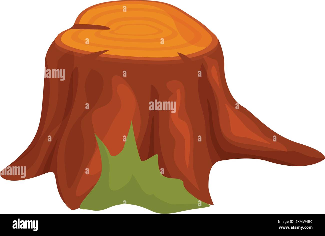 Illustration of an old tree stump