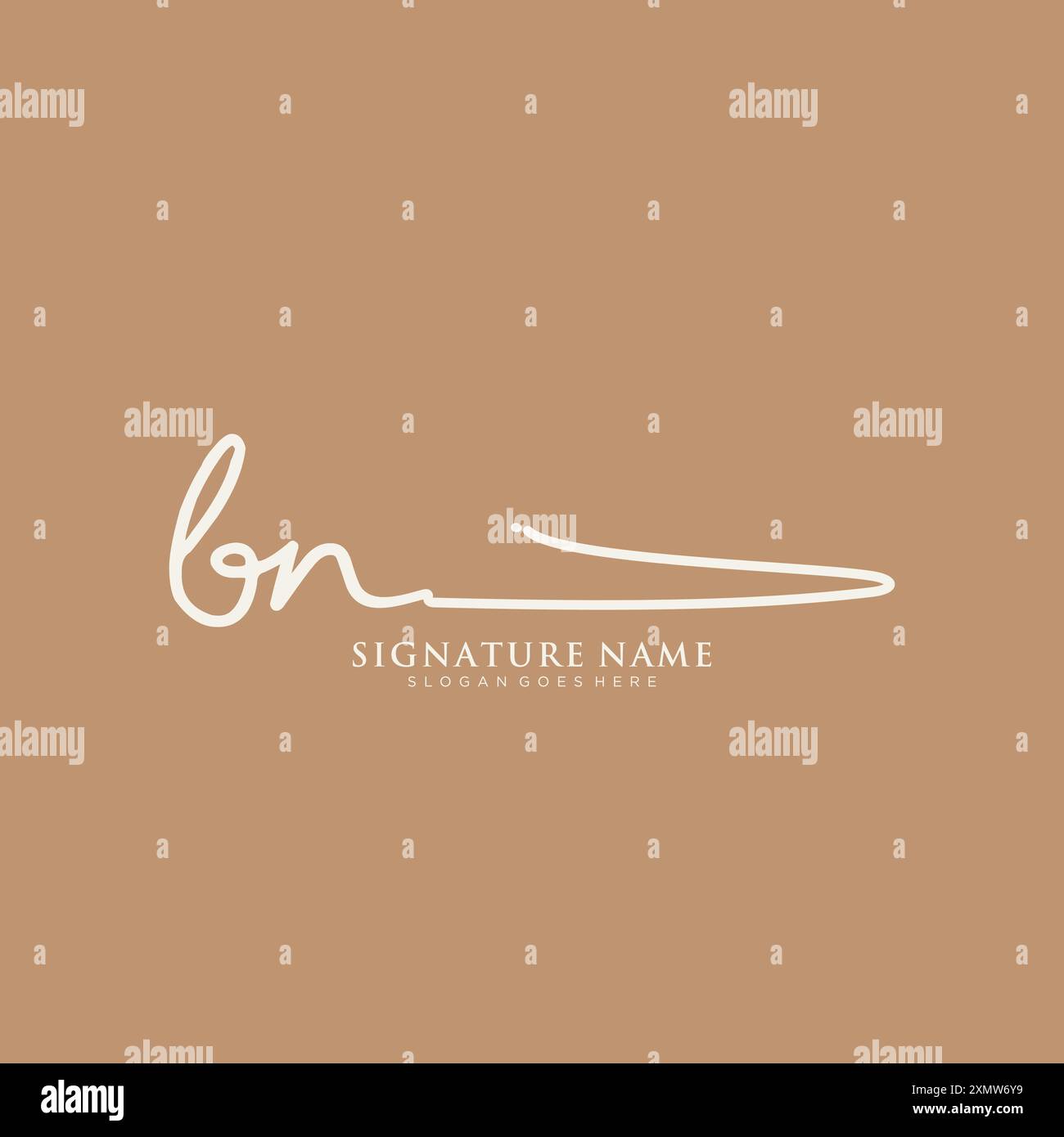 BN Signature Logo Template Stock Vector Image Art Alamy