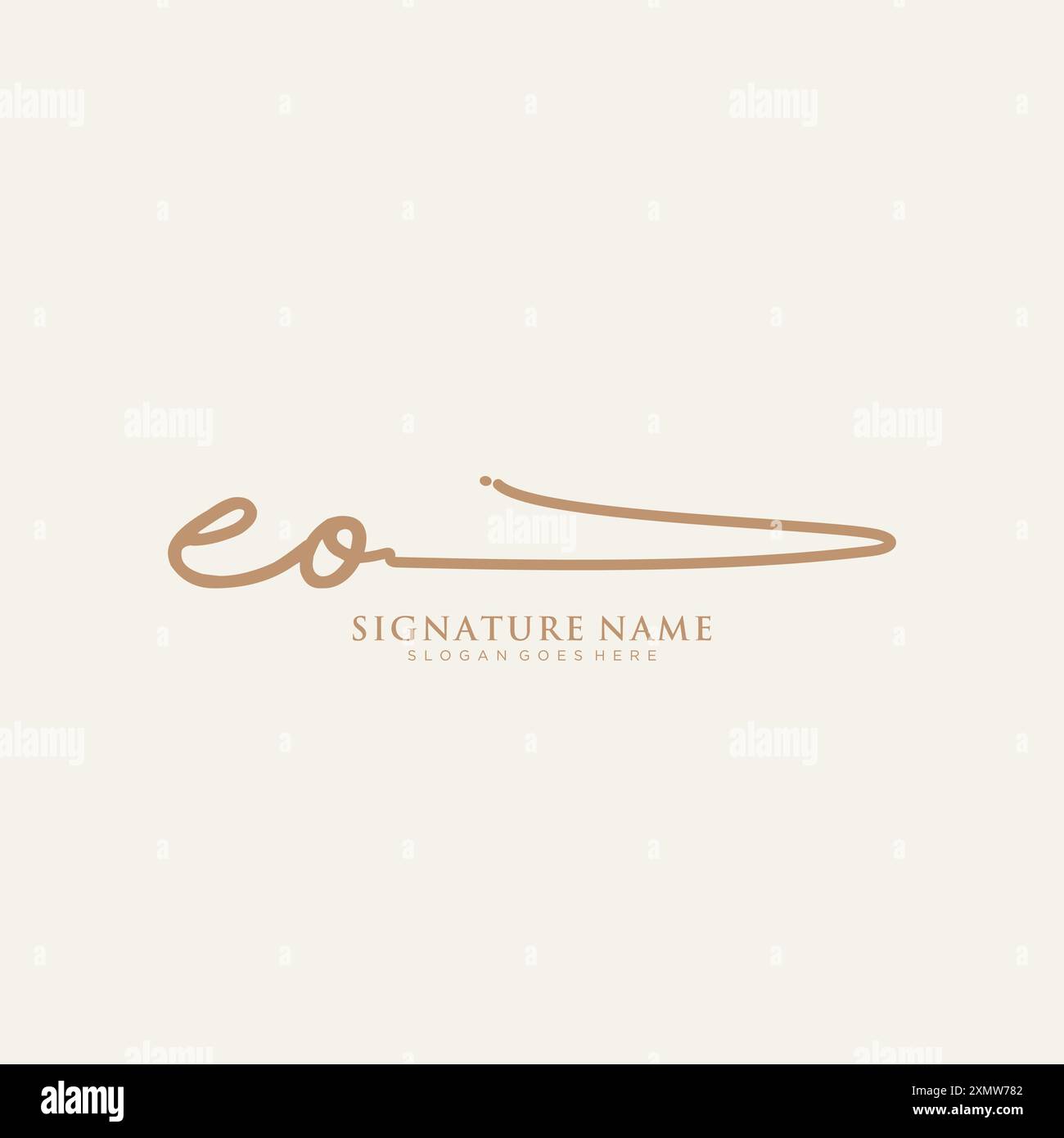 EO Signature Logo Template Stock Vector