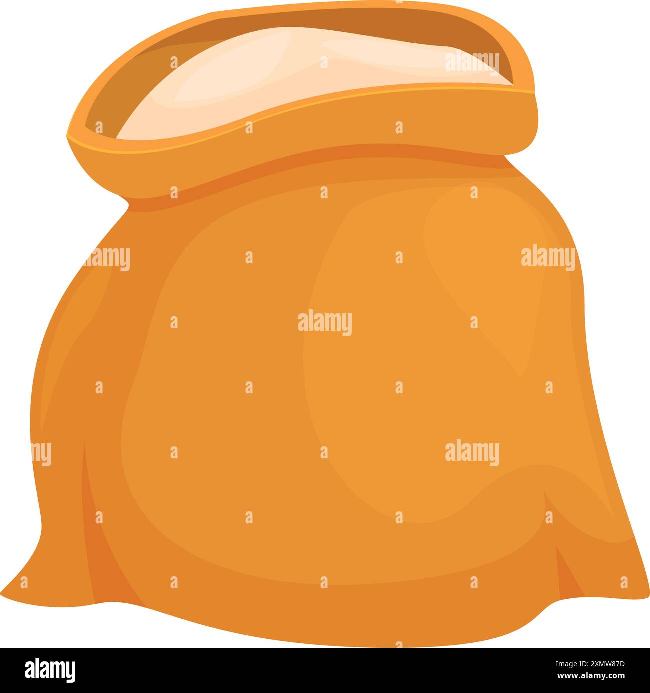 Full burlap sack of flour is standing upright Stock Vector Image & Art ...