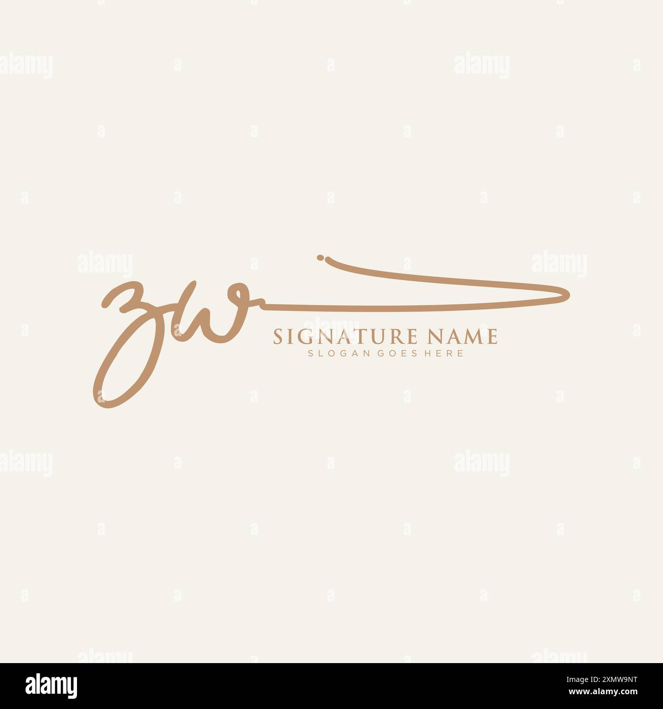 Zw modern logo hi-res stock photography and images - Alamy