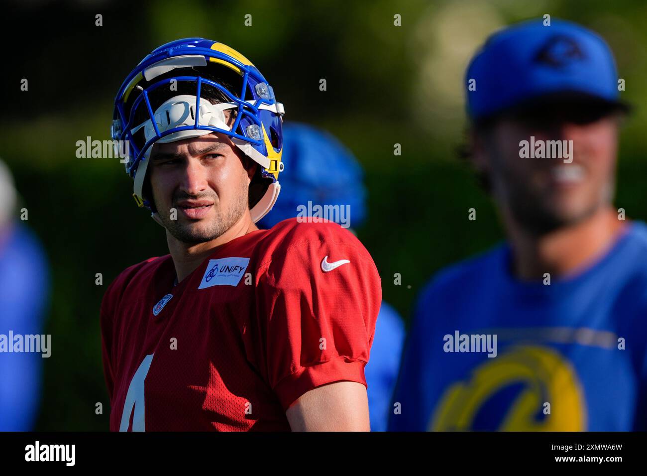 Los Angeles Rams quarterback Dresser Winn watches from the sideline during NFL football training camp Monday, July 29, 2024, in Los Angeles. (AP Photo/Ryan Sun Stock Photo - Alamy Los Angeles Rams quarterback Dresser Winn watches from the sideline during NFL football training camp Monday, July 29, 2024, in Los Angeles. (AP Photo/Ryan Sun Stock Photo - Alamy