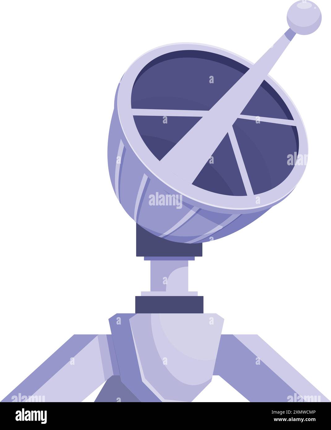 Large satellite dish exploring the universe, searching for new alien life and planets in deep space Stock Vector