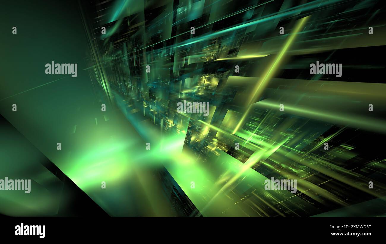 Dynamic colors and lines converge, creating an abstract representation ...