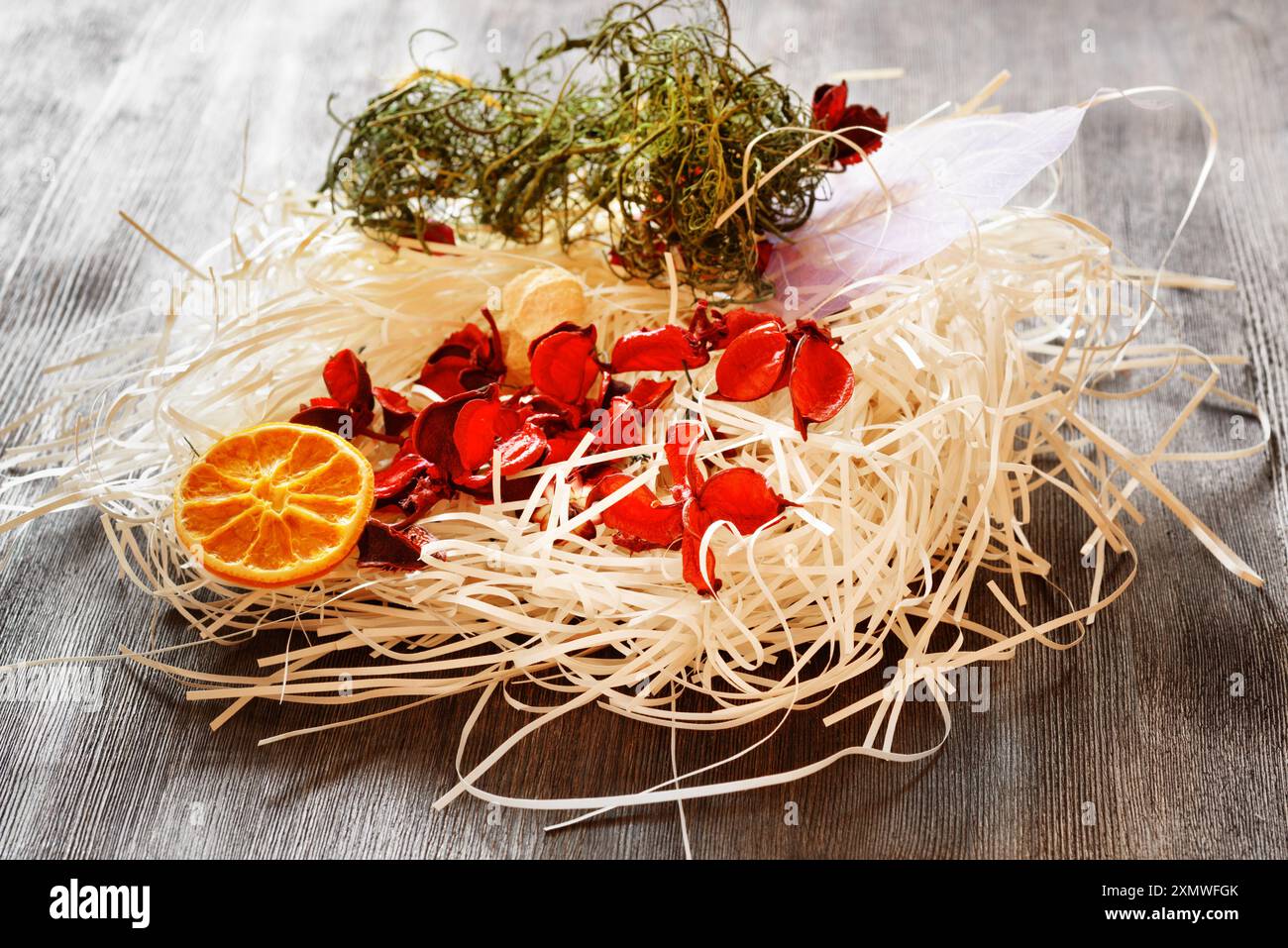 Dry decoration in a table Stock Photo