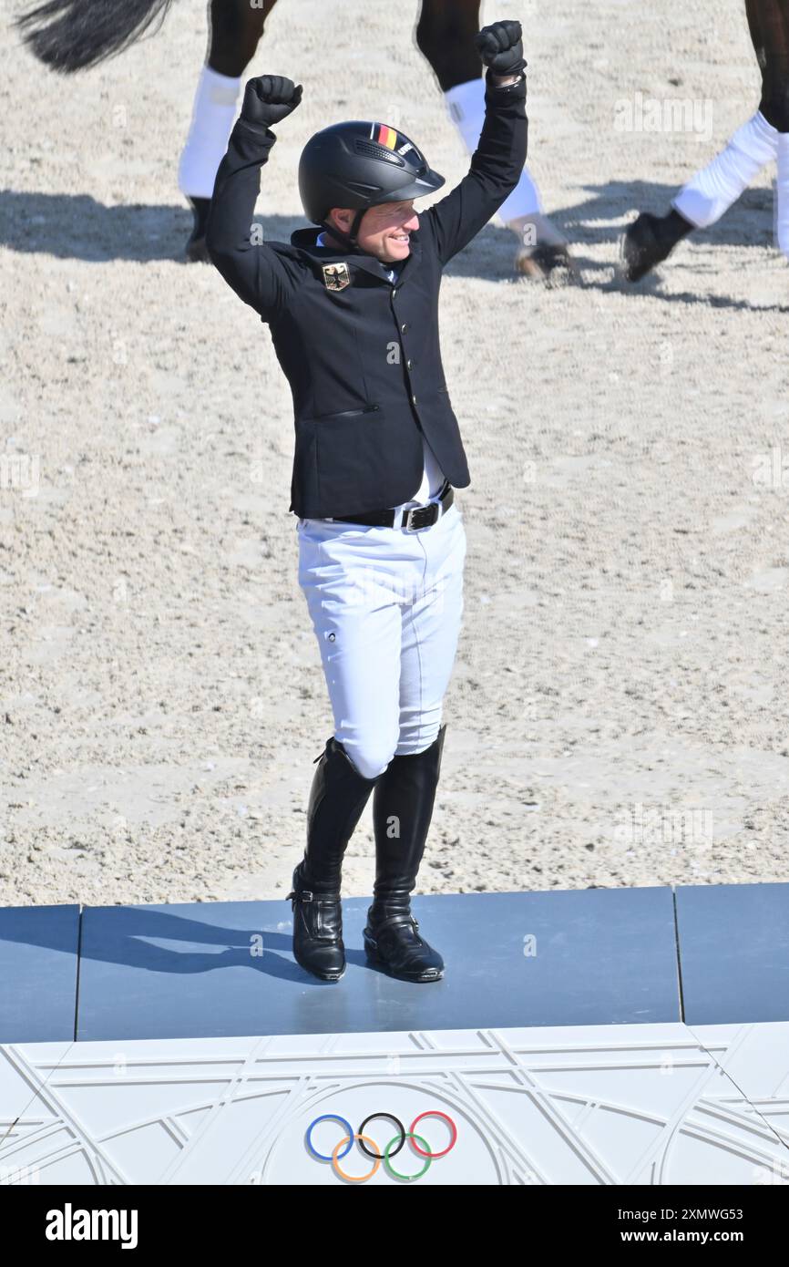 JUNG Michael (GER) Gold medal at the Medal Ceremony, Equestrian Jumping ...