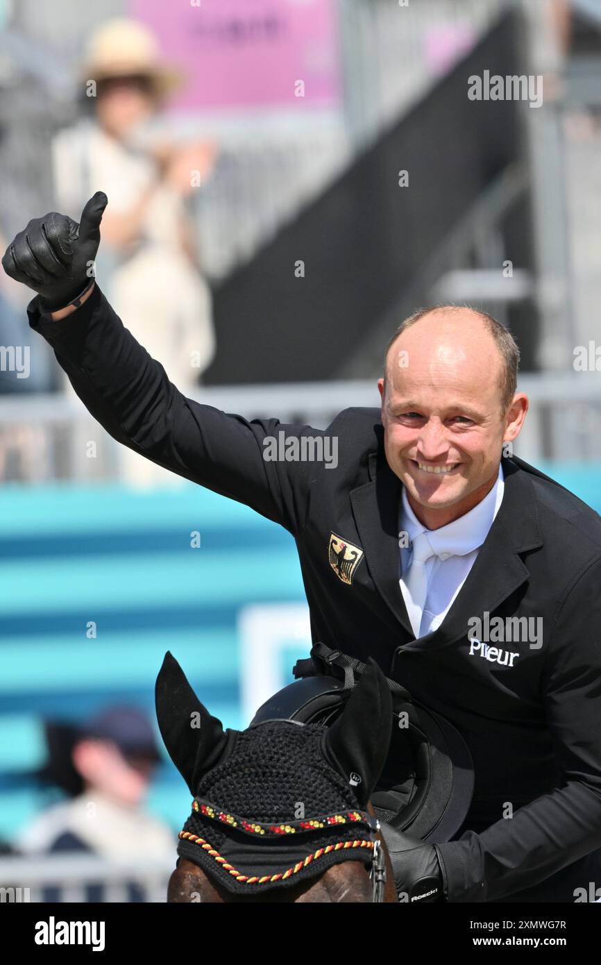 JUNG Michael (GER) Gold medal at the Medal Ceremony, Equestrian Jumping ...