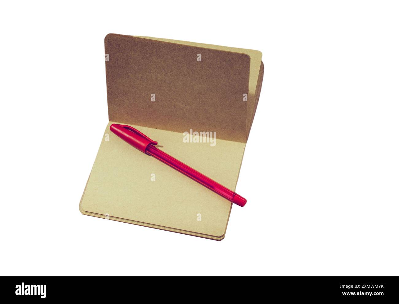 Note book spreadsheet pages. Opened blank note book isolated on white. Stock Photo