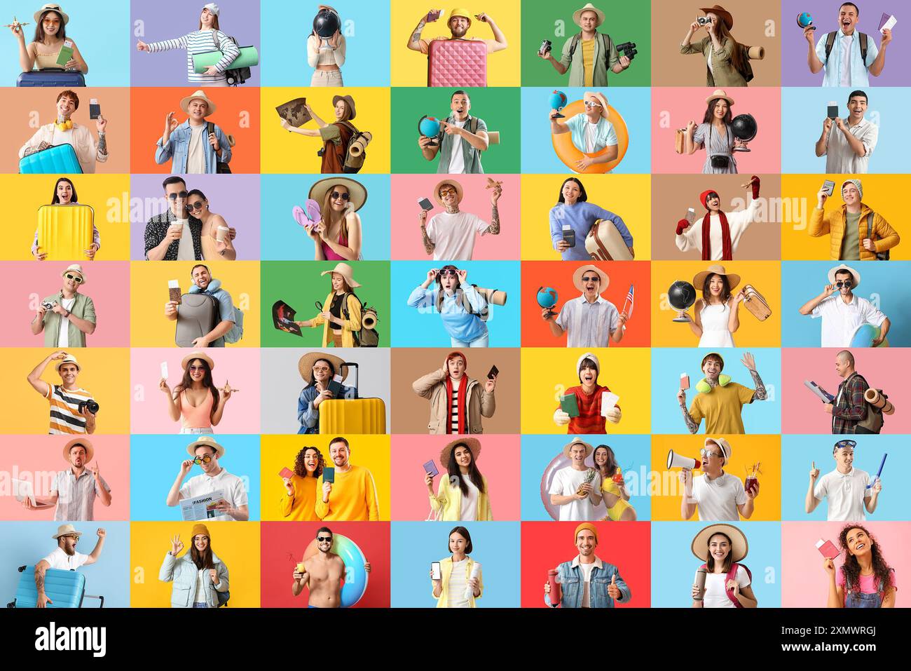 World tour collage hi-res stock photography and images - Alamy