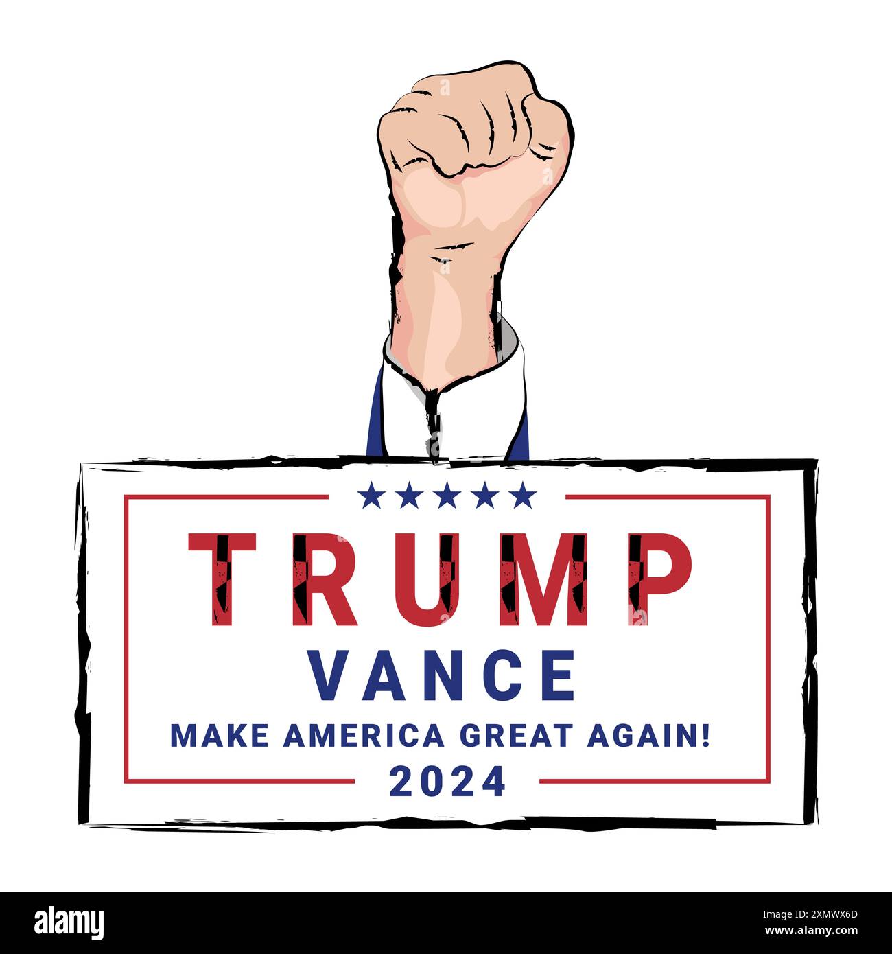 Donald Trump Storie Principali 2 Adesivi Paraurti Donald Trump 2024 - Design Teschio Con Capelli, Tema MAGA, Taglio Pressofuso Sticker MAGA Teschio Capelli