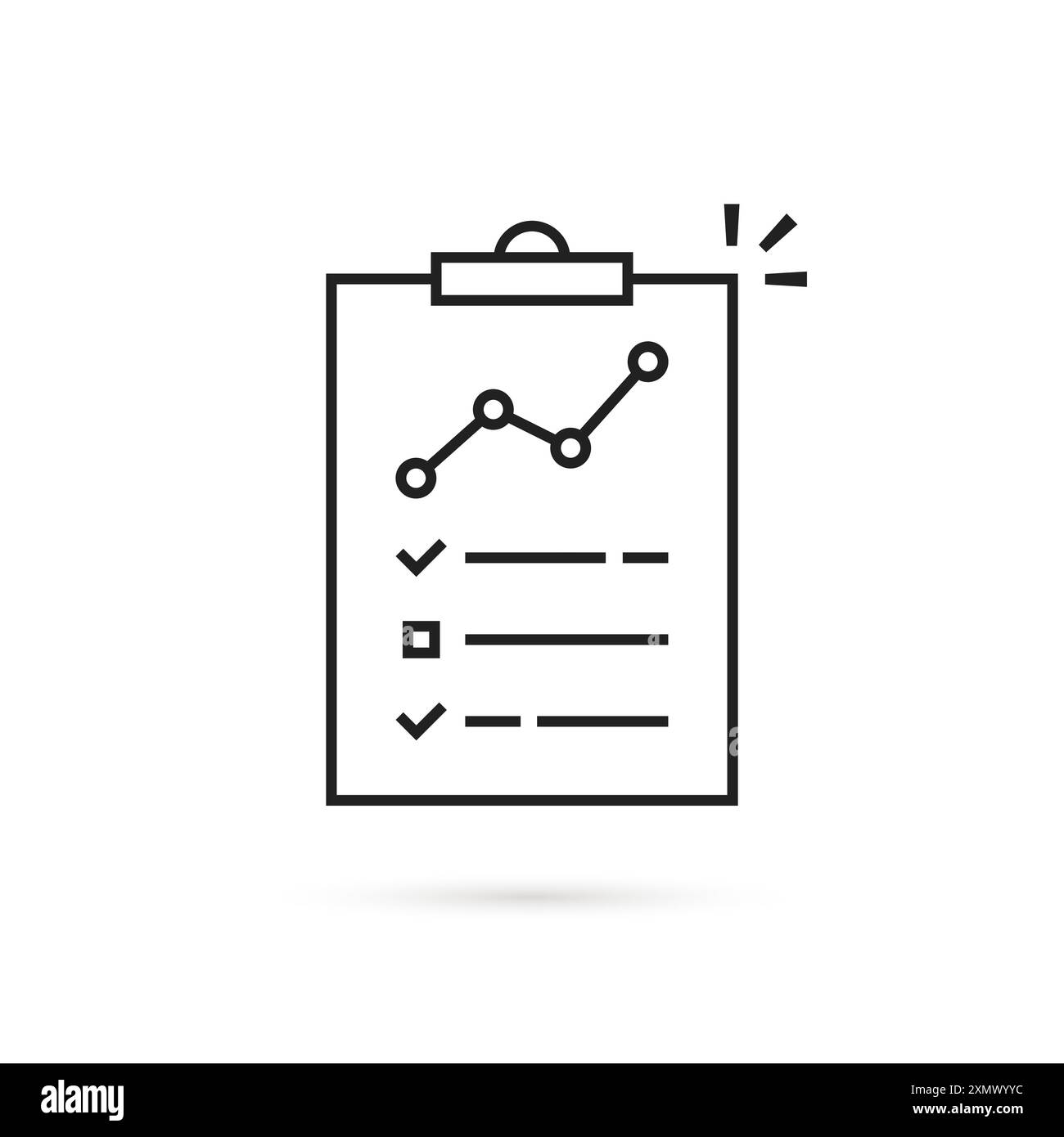 thin line economic performance report Stock Vector