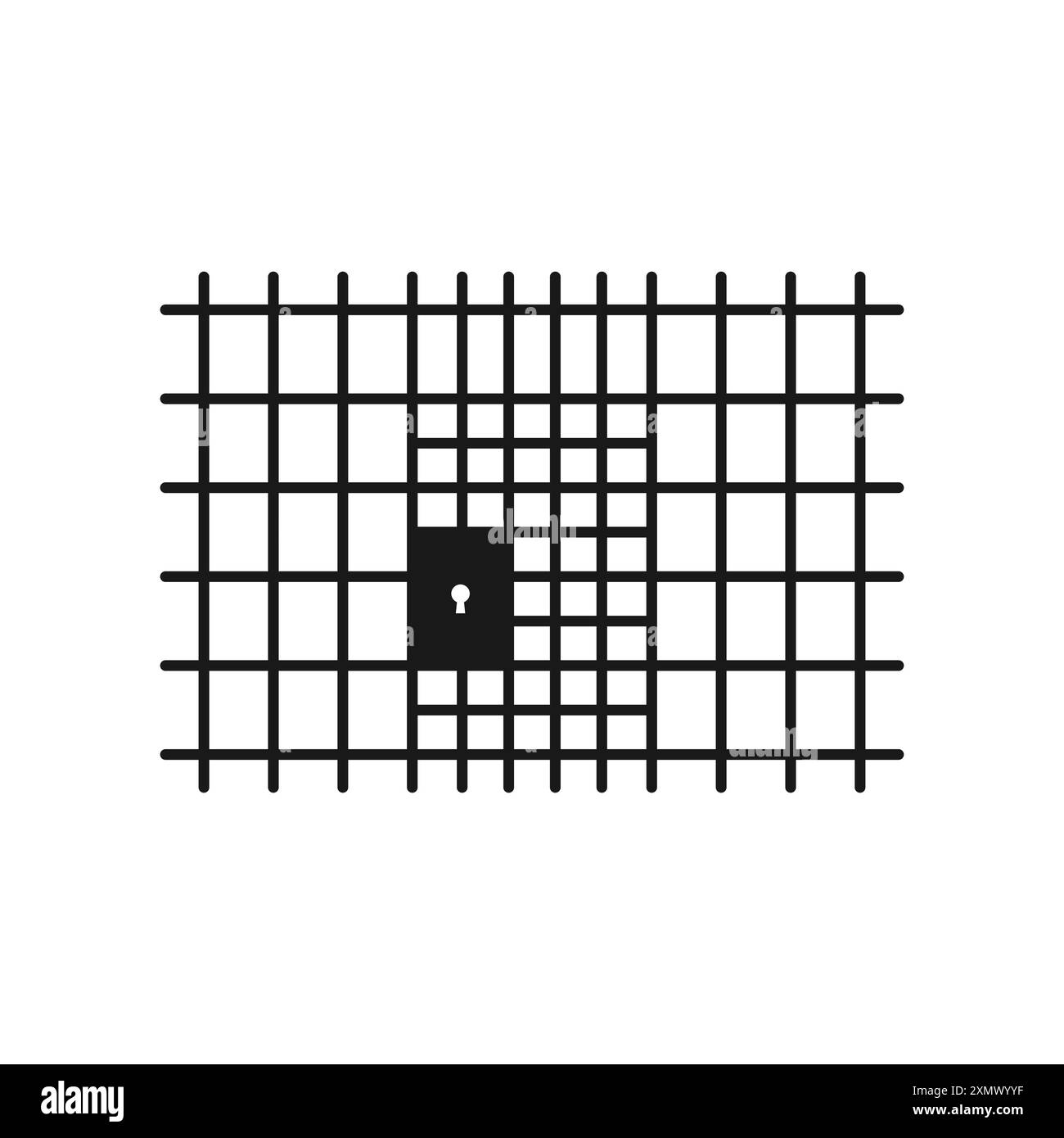 Jail room black and white Stock Vector Images - Alamy
