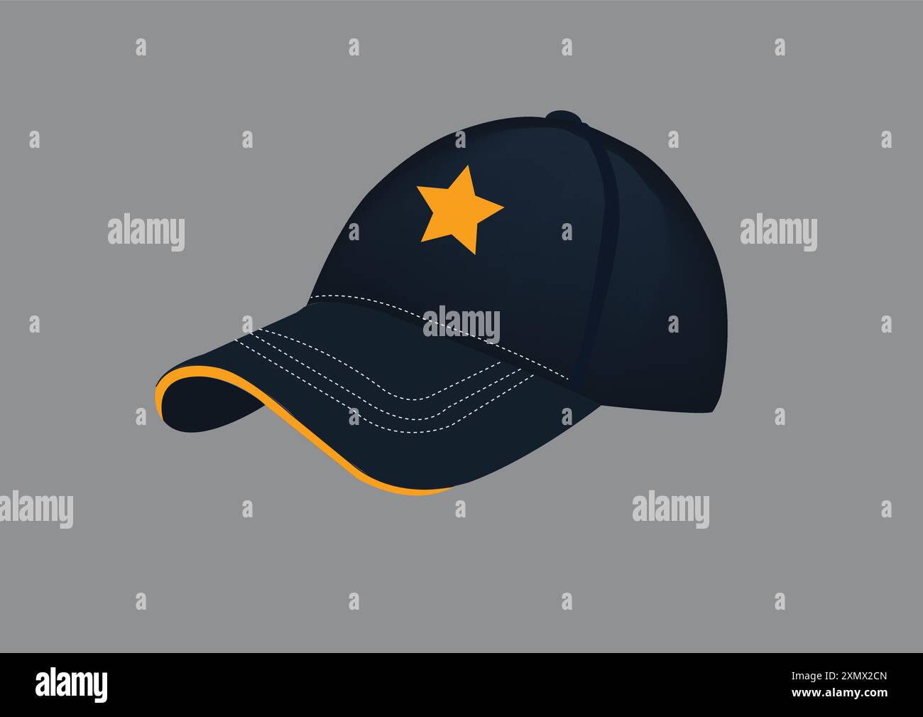 Star Sign Cap Vector illustration of blue cap with star sign on front Stock Vector ...