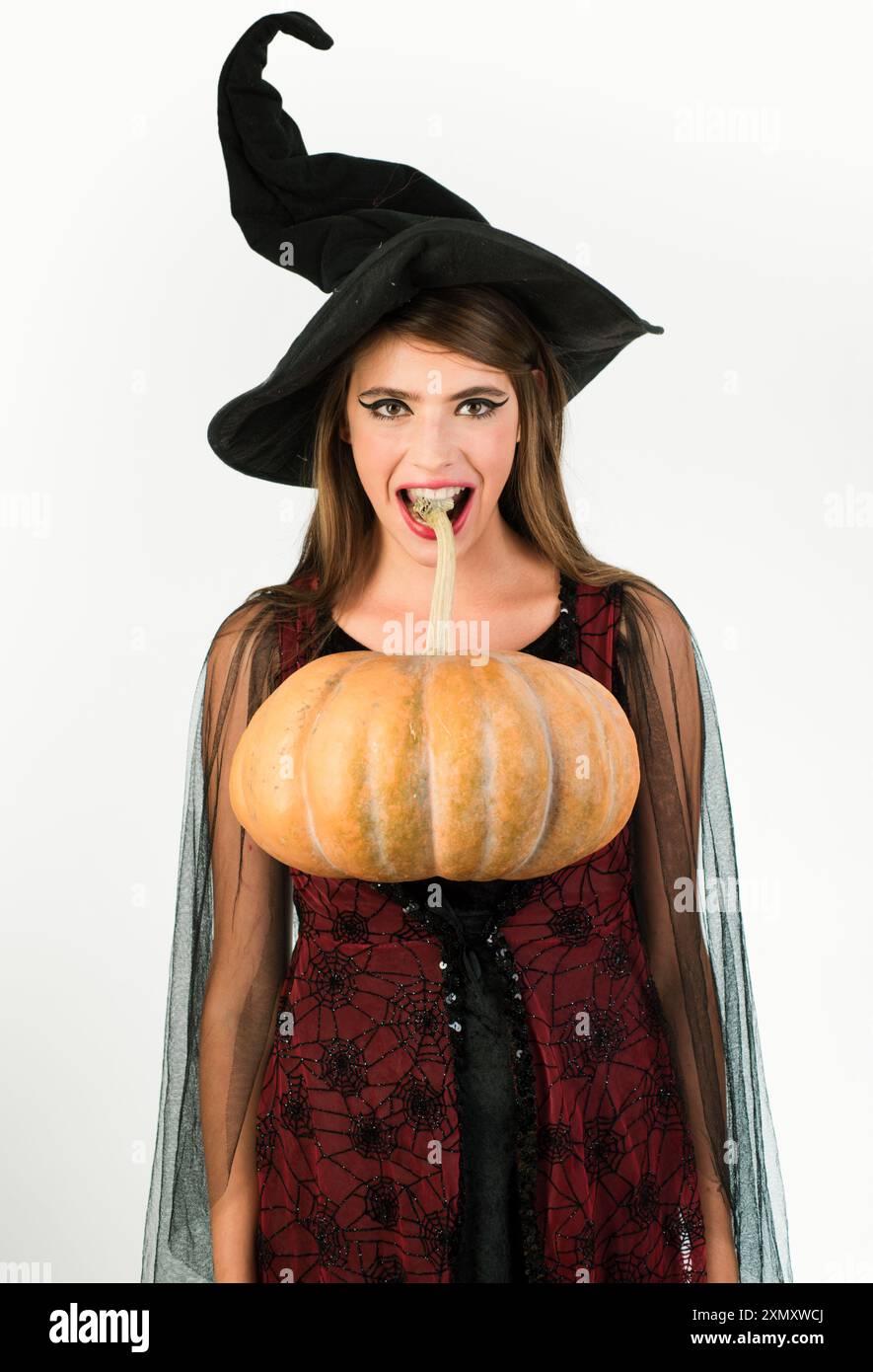 Elegant charming shy playful flirty dangerous mysterious scary female  beauty. Halloween concept. Attractive model girl in Halloween costume.  Beauty Stock Photo - Alamy