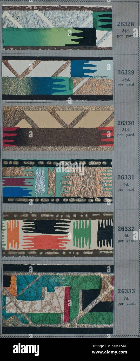 Border designs, SMB wallpaper sample book Stock Photo