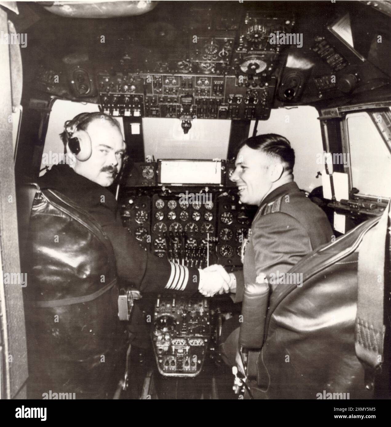 Stan Key Cpt Stanley Key with Cosmonaut Major Yuri Alekseyevich Gagar Stock ...