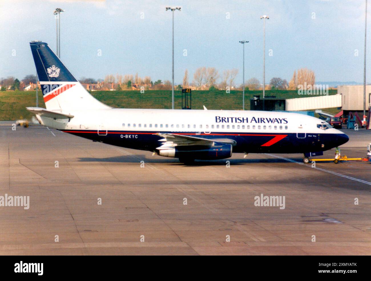 British Airways Boeing B737-200 at London Heathrow in 1988 Stock