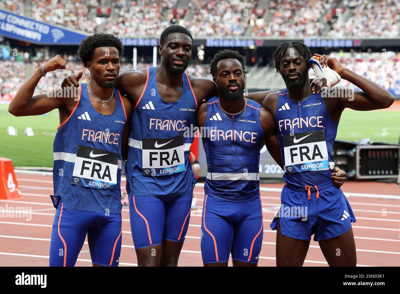 The French Men's 4 * 100m Relay Team at the London Diamond League 2024