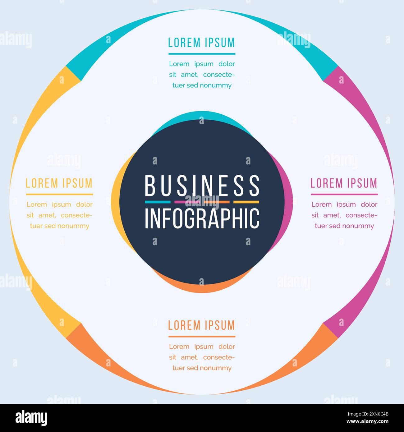 Business Infographic design 4 Steps, objects, elements or options ...