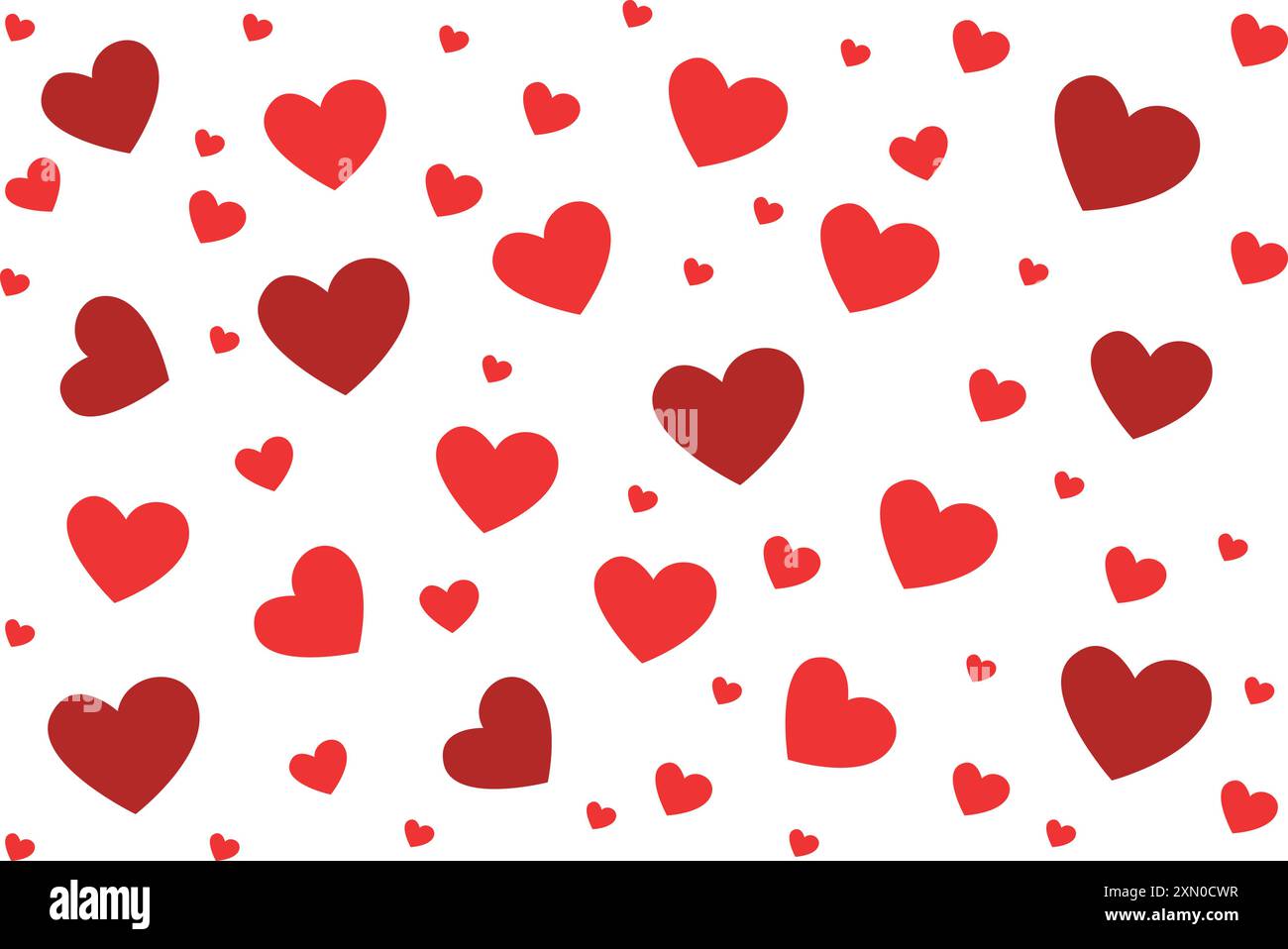 Red Hearts Pattern illustration Stock Vector