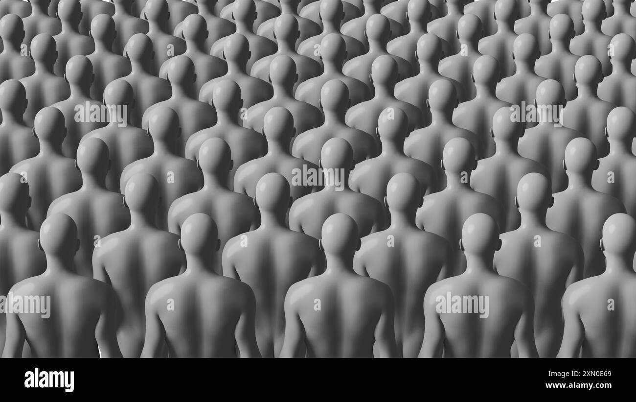 Group identical Black and White Stock Photos & Images - Alamy