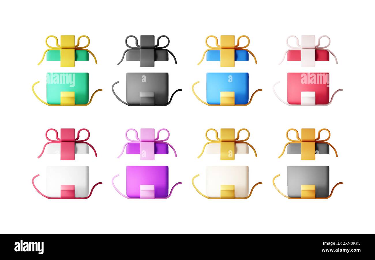 3D open gift box set Stock Vector Image & Art - Alamy