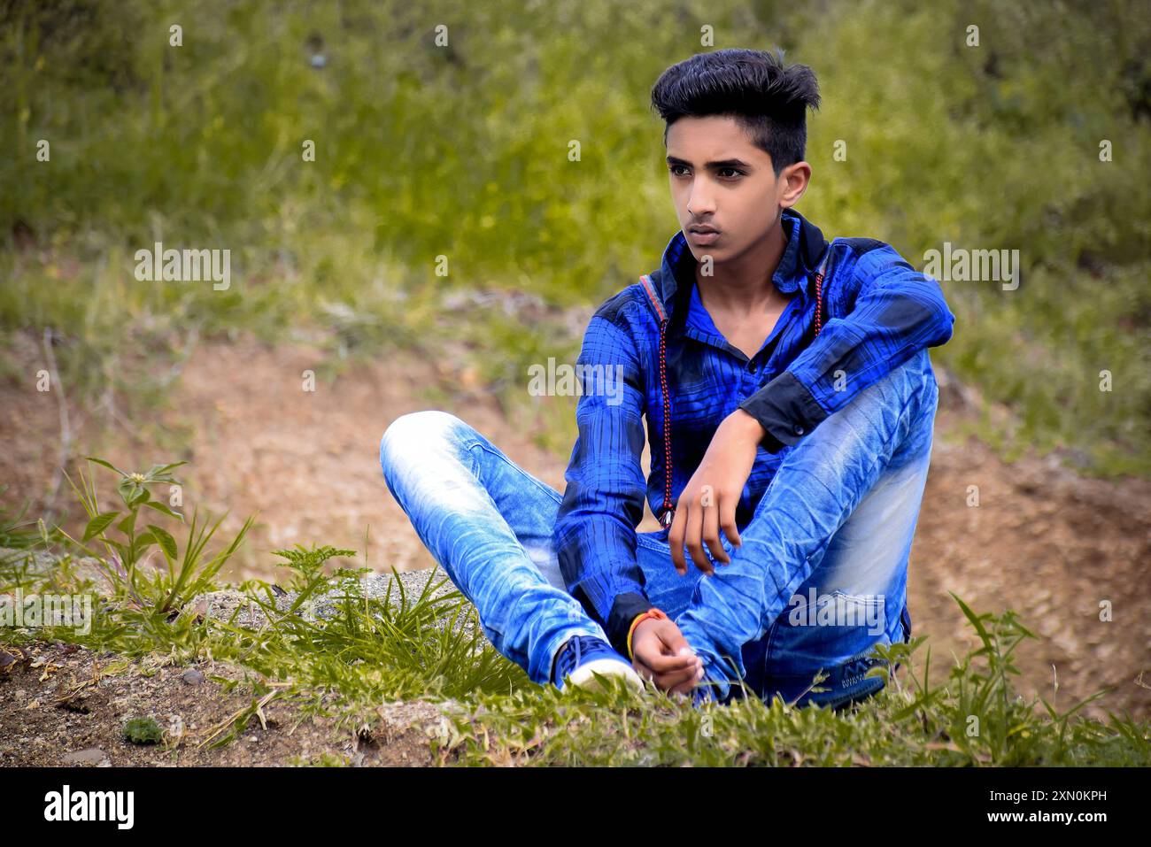 Male model posing outdoor hi-res stock photography and images - Alamy