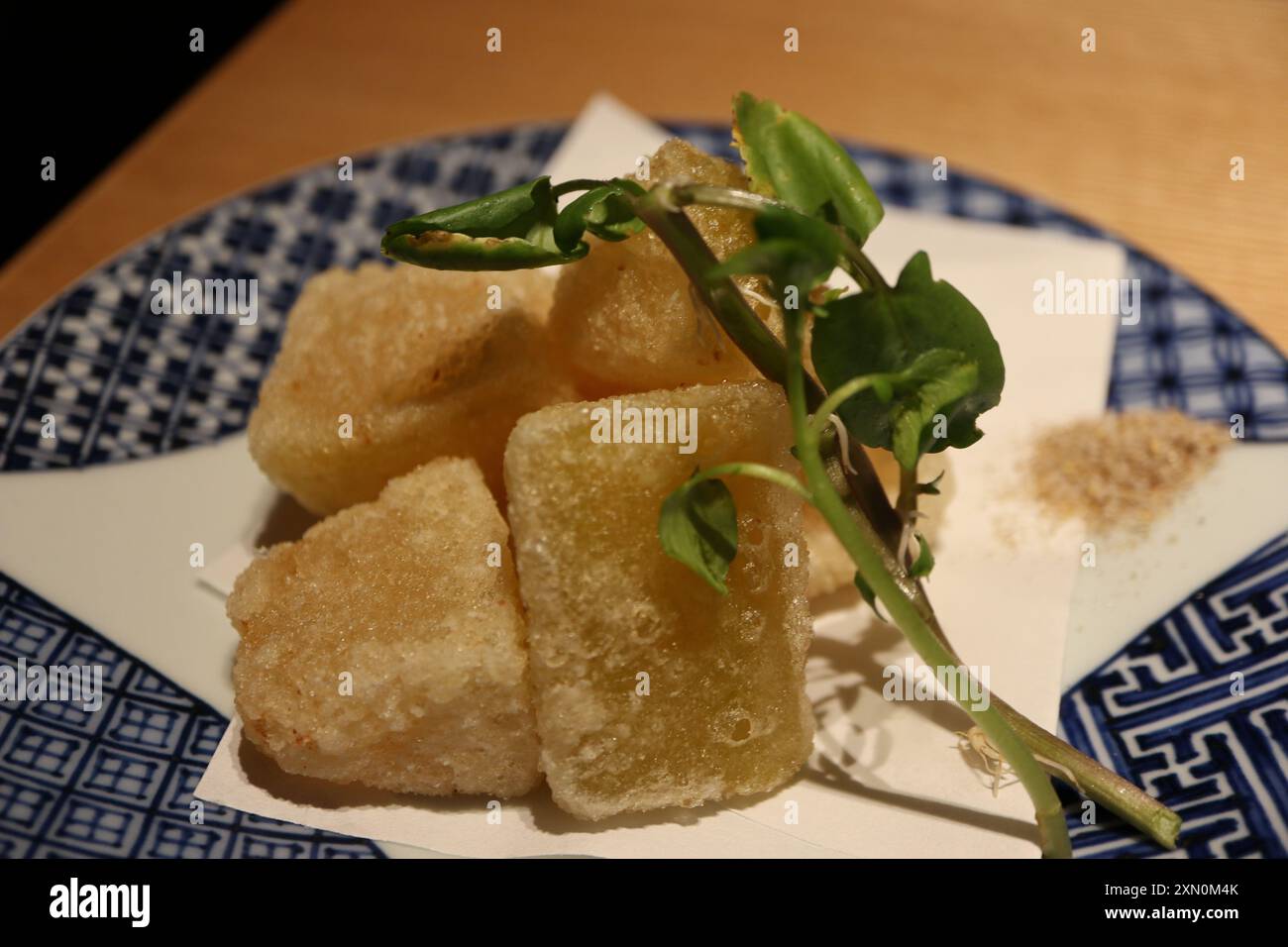 Japanese cuisine : Winter melon karaage in Kyoto, Japan Stock Photo