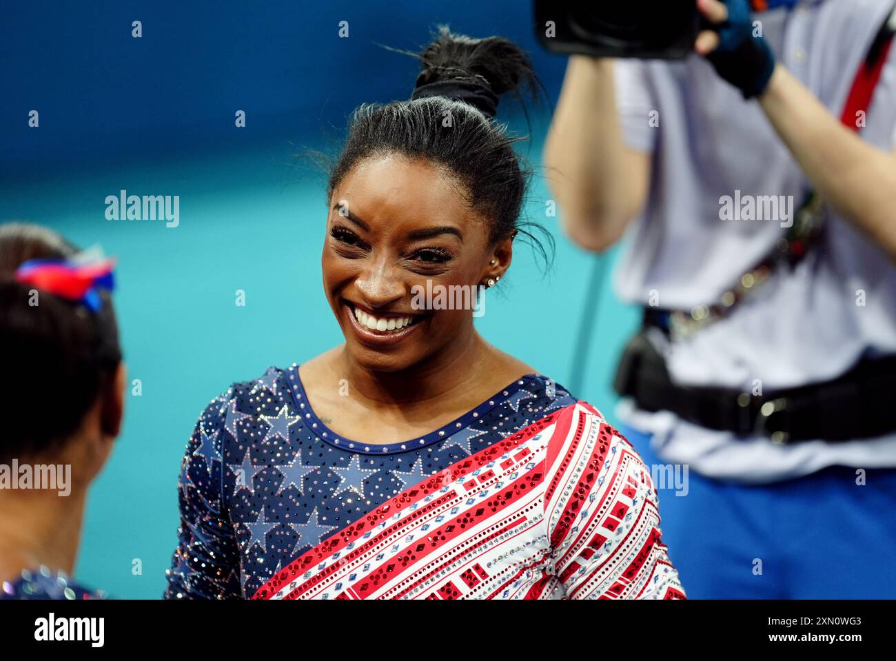 USA's Simone Biles during the artistic gymnastics, women's team final