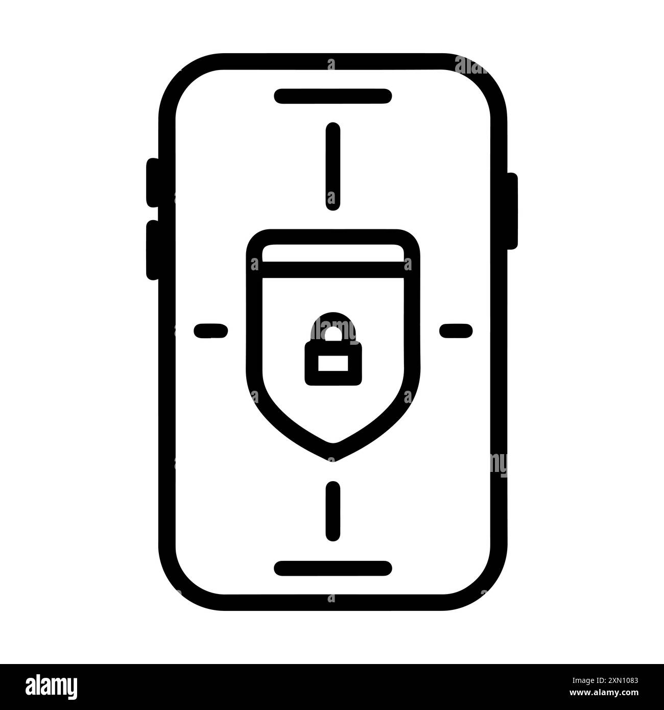 Mobile Protection icon or modern line symbol. Vector line art and icon ...