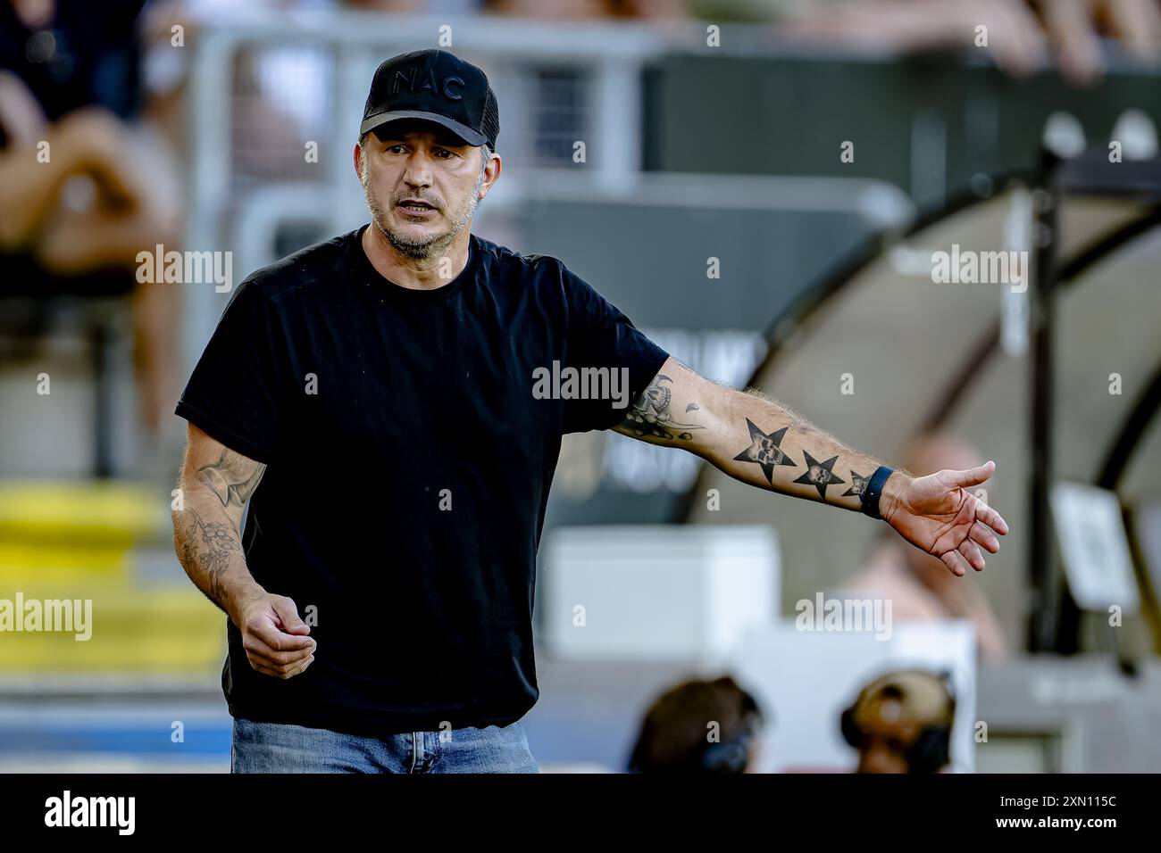 Breda, Netherlands. 30th July, 2024. BREDA, NETHERLANDS - JULY 30: Alvaro  Zamora of Aris FC, Jakub Brabec of Aris FC celebrates after scoring the  second goal of the team during the Pre, image size:1300x956