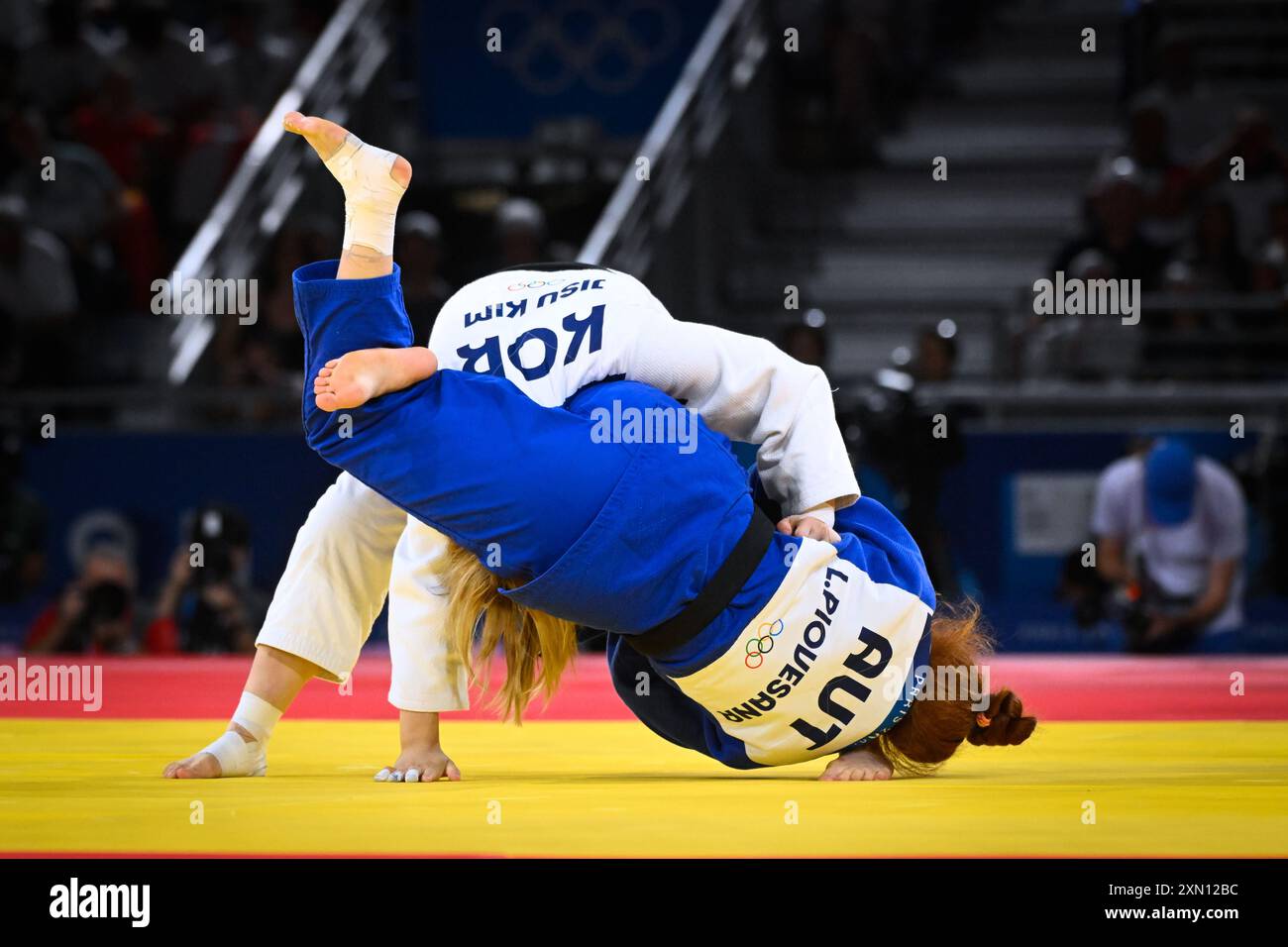 Jisu Kim ( KOR ) vs Lubjana Piovesana ( AUT ), Judo, Women -63 kg ...